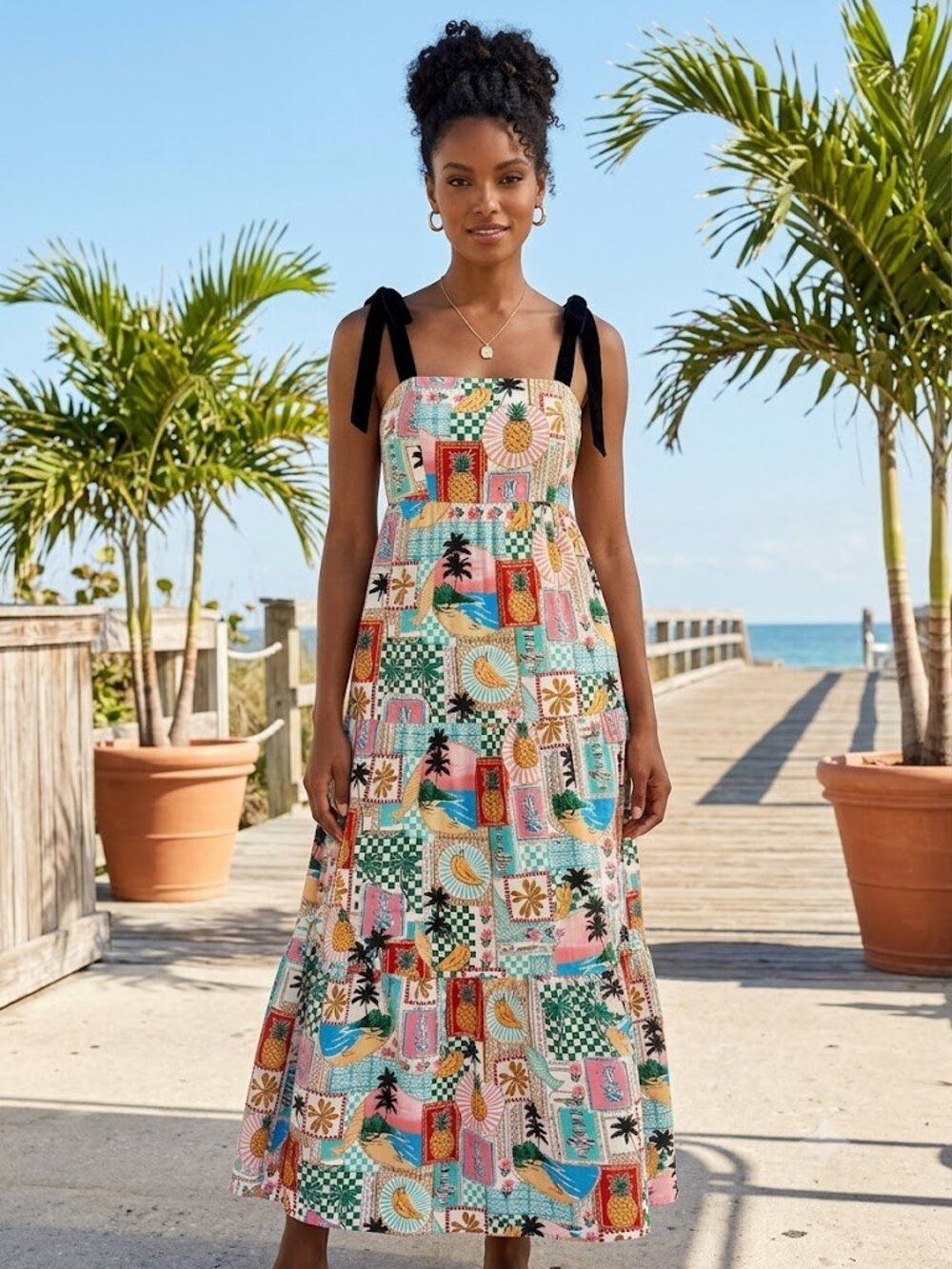 Skies Are Blue Citrus Sway Maxi Dress